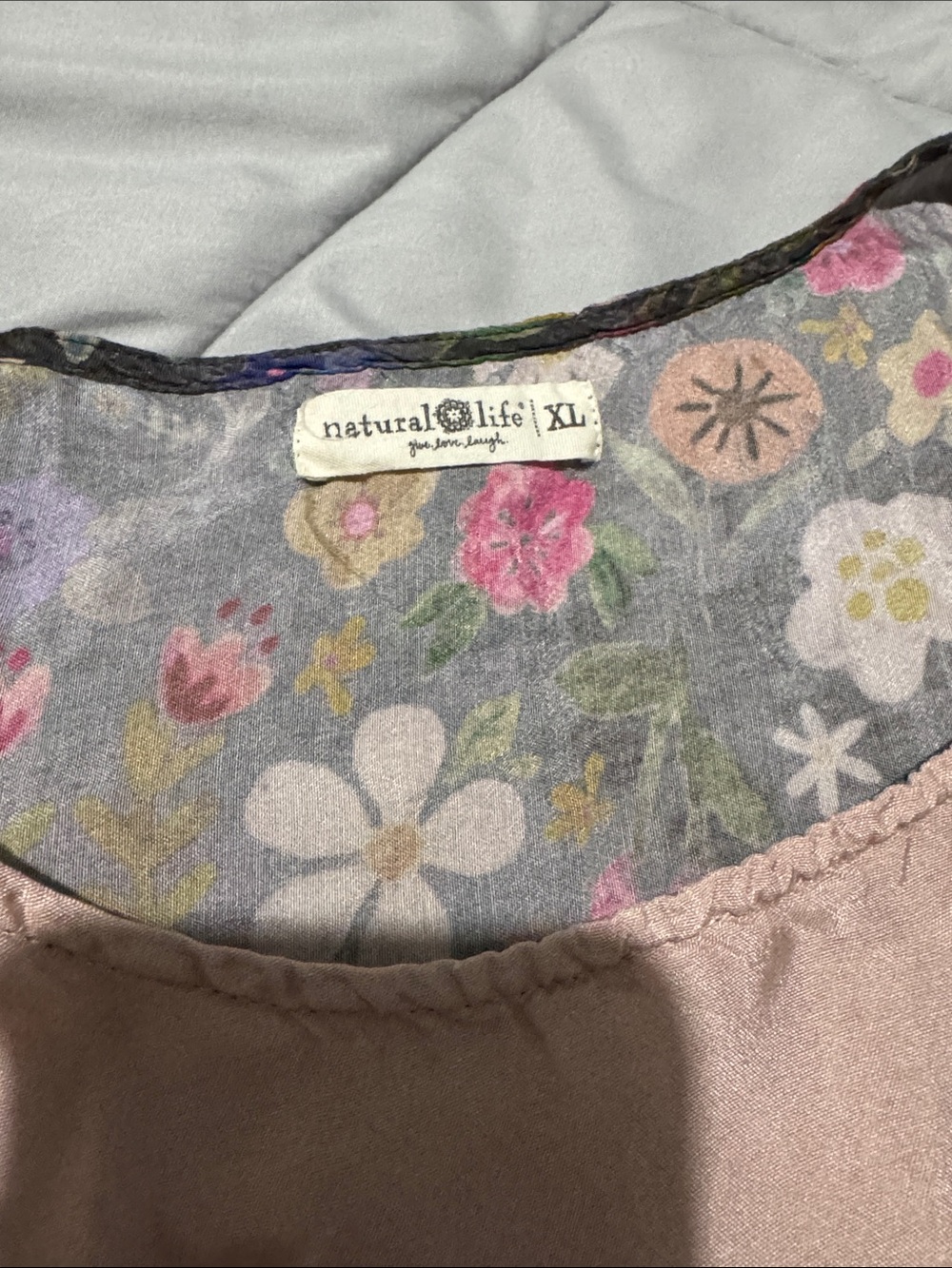 NATURAL LIFE Pink Bodice Floral Puff-Sleeve Dress - Picture 2 of 4